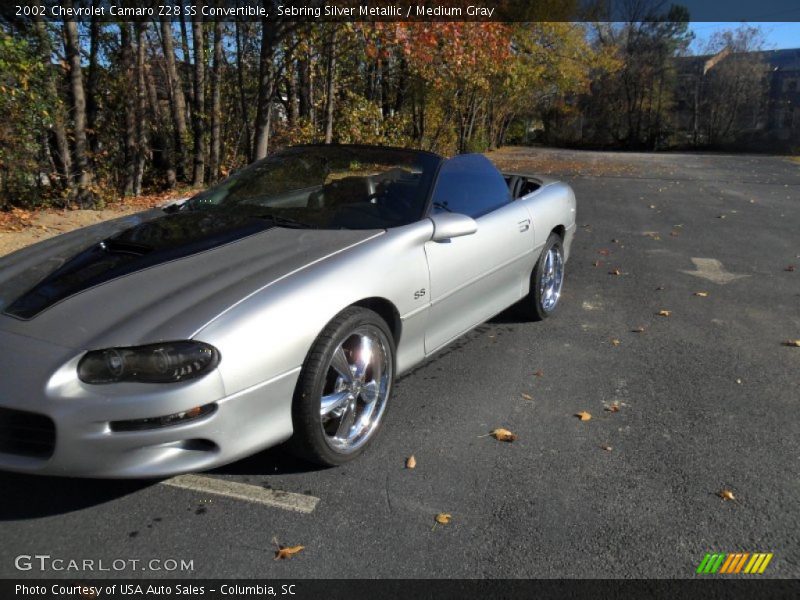 Sebring Silver Metallic / Medium Gray 2002 Chevrolet Camaro Z28 SS Convertible