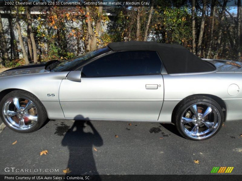 Sebring Silver Metallic / Medium Gray 2002 Chevrolet Camaro Z28 SS Convertible