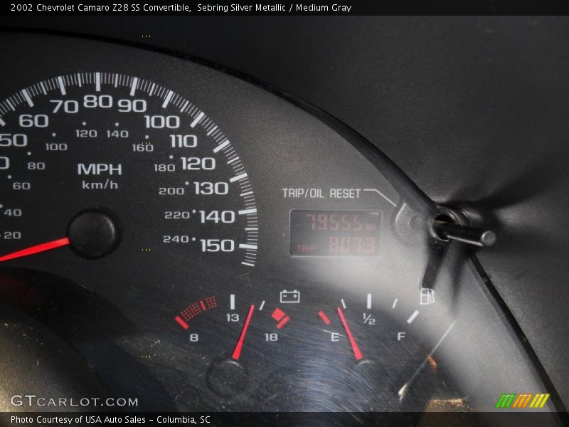 Sebring Silver Metallic / Medium Gray 2002 Chevrolet Camaro Z28 SS Convertible
