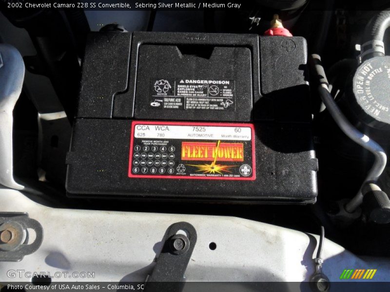 Sebring Silver Metallic / Medium Gray 2002 Chevrolet Camaro Z28 SS Convertible