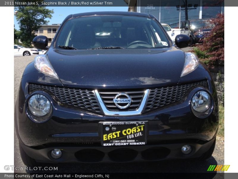 Sapphire Black / Black/Red w/Silver Trim 2011 Nissan Juke S