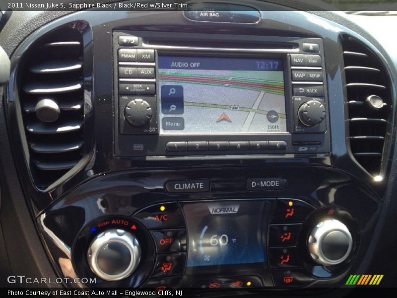 Sapphire Black / Black/Red w/Silver Trim 2011 Nissan Juke S