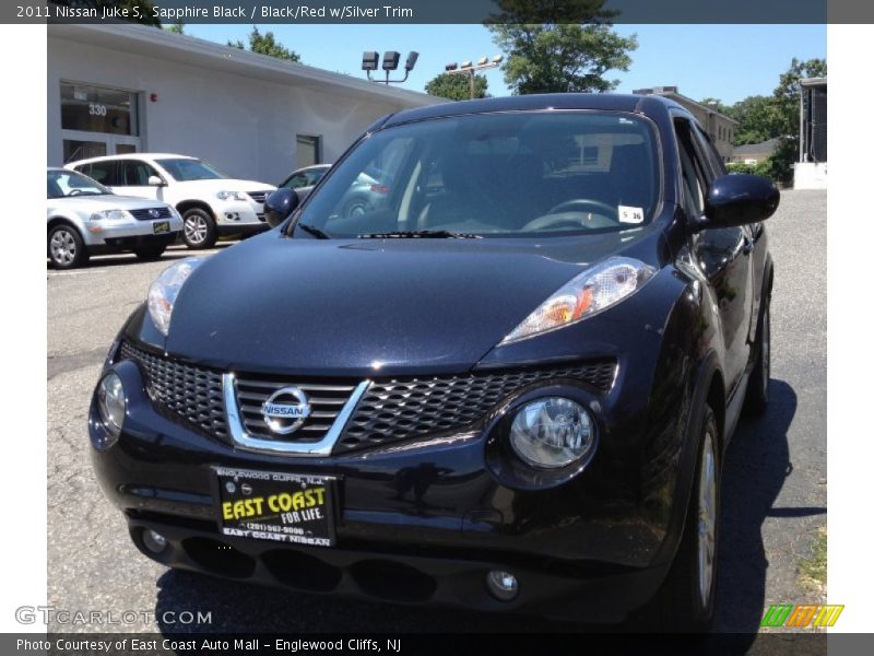 Sapphire Black / Black/Red w/Silver Trim 2011 Nissan Juke S