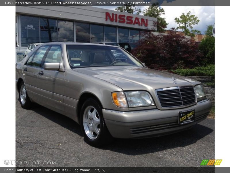 Smoke Silver Metallic / Parchment 1997 Mercedes-Benz S 320 Short Wheelbase Sedan