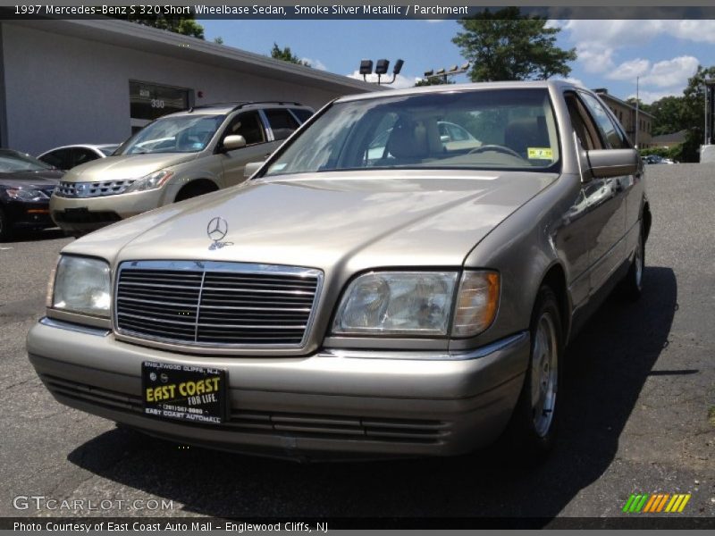 Smoke Silver Metallic / Parchment 1997 Mercedes-Benz S 320 Short Wheelbase Sedan