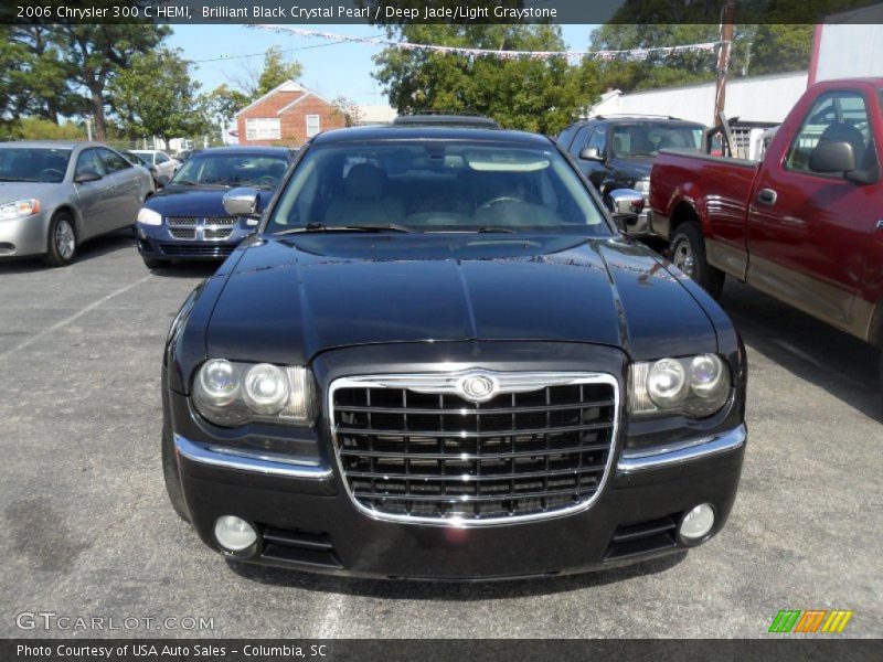 Brilliant Black Crystal Pearl / Deep Jade/Light Graystone 2006 Chrysler 300 C HEMI