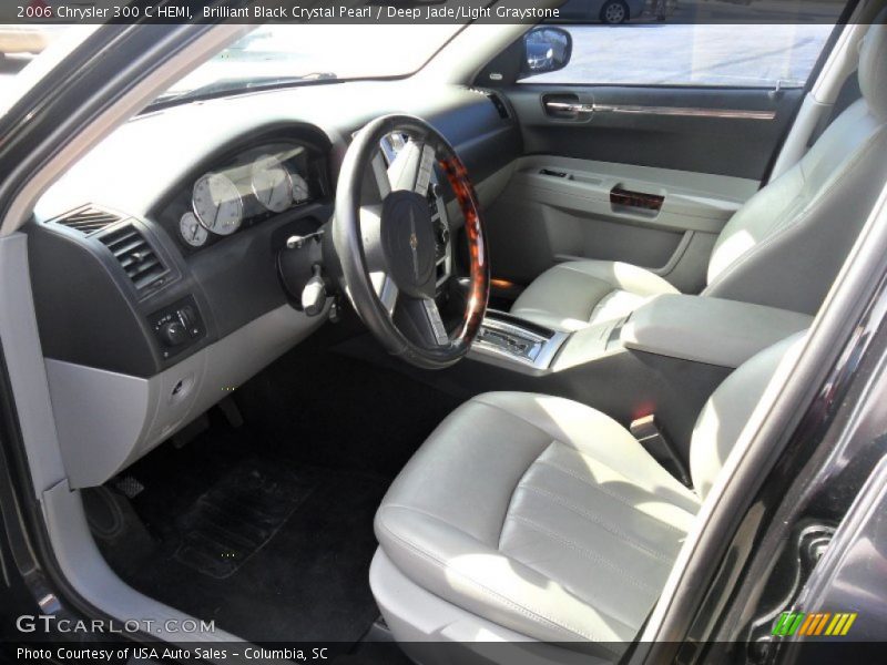 Brilliant Black Crystal Pearl / Deep Jade/Light Graystone 2006 Chrysler 300 C HEMI