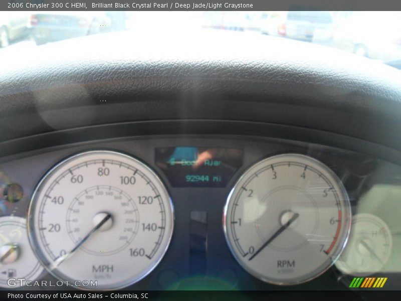 Brilliant Black Crystal Pearl / Deep Jade/Light Graystone 2006 Chrysler 300 C HEMI