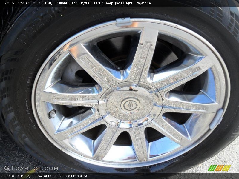 Brilliant Black Crystal Pearl / Deep Jade/Light Graystone 2006 Chrysler 300 C HEMI