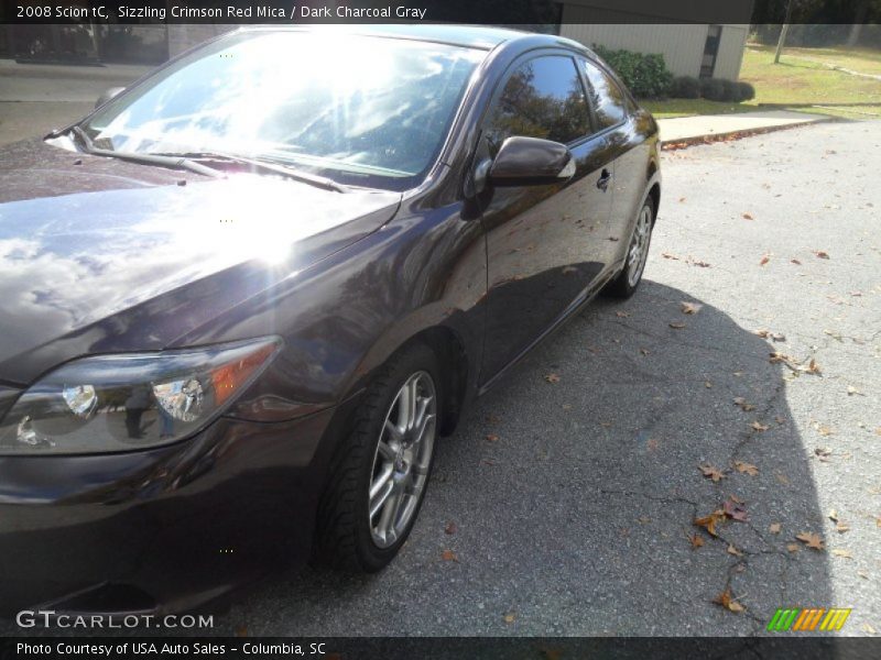 Sizzling Crimson Red Mica / Dark Charcoal Gray 2008 Scion tC