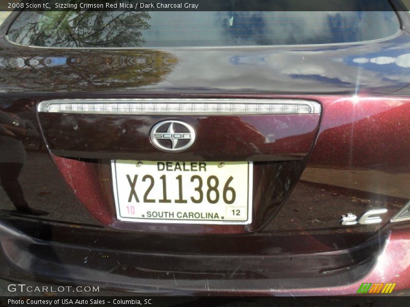 Sizzling Crimson Red Mica / Dark Charcoal Gray 2008 Scion tC