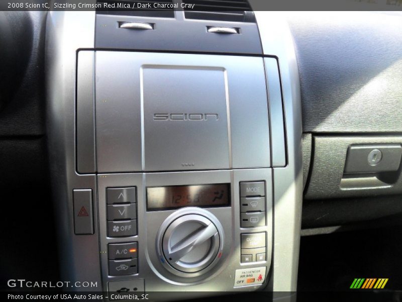 Sizzling Crimson Red Mica / Dark Charcoal Gray 2008 Scion tC