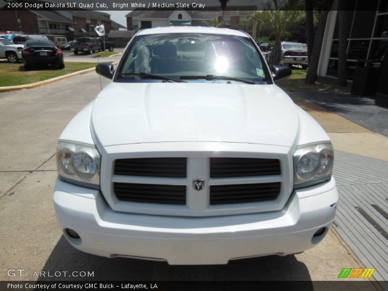 Bright White / Medium Slate Gray 2006 Dodge Dakota SLT Quad Cab