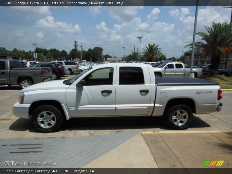 Bright White / Medium Slate Gray 2006 Dodge Dakota SLT Quad Cab