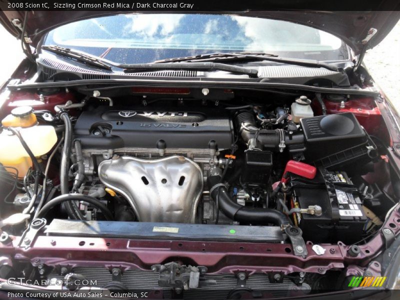 Sizzling Crimson Red Mica / Dark Charcoal Gray 2008 Scion tC