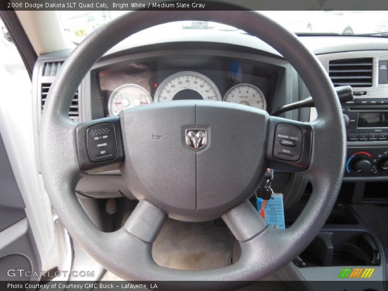 Bright White / Medium Slate Gray 2006 Dodge Dakota SLT Quad Cab
