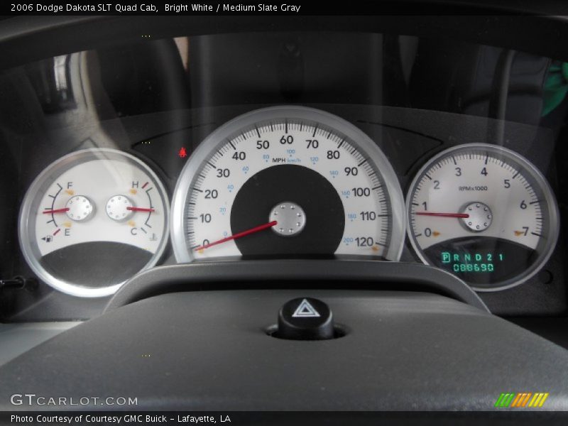 Bright White / Medium Slate Gray 2006 Dodge Dakota SLT Quad Cab