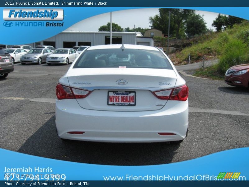 Shimmering White / Black 2013 Hyundai Sonata Limited