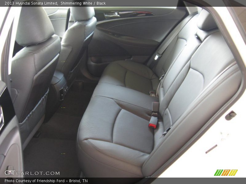 Shimmering White / Black 2013 Hyundai Sonata Limited