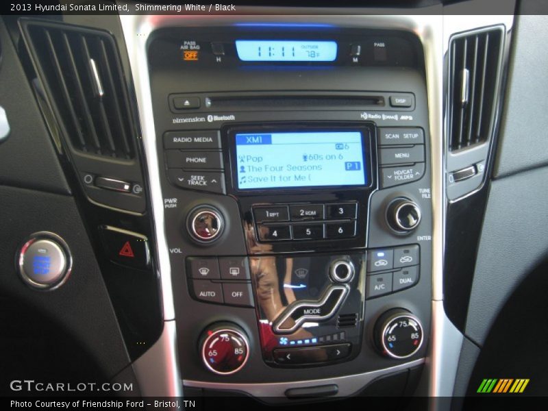 Shimmering White / Black 2013 Hyundai Sonata Limited