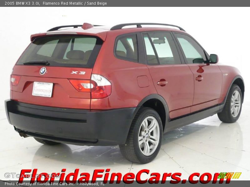 Flamenco Red Metallic / Sand Beige 2005 BMW X3 3.0i