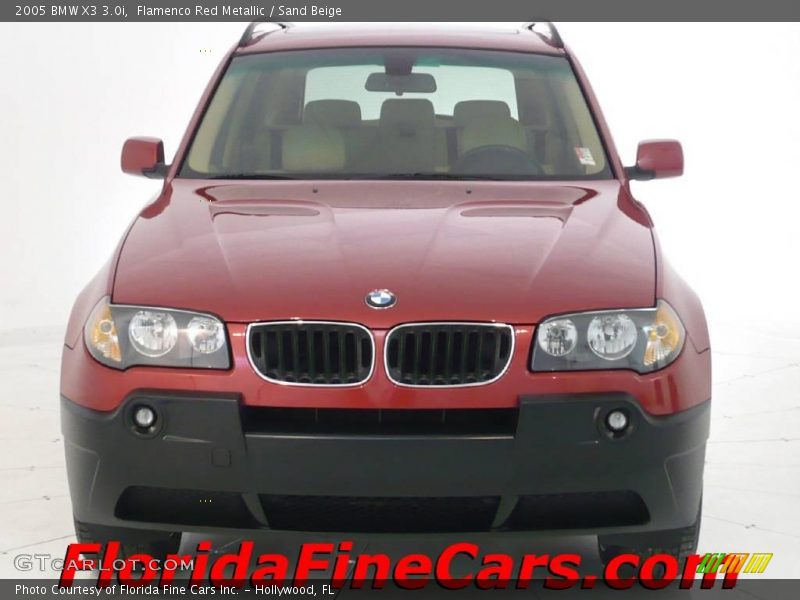 Flamenco Red Metallic / Sand Beige 2005 BMW X3 3.0i