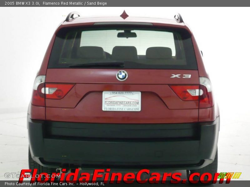 Flamenco Red Metallic / Sand Beige 2005 BMW X3 3.0i