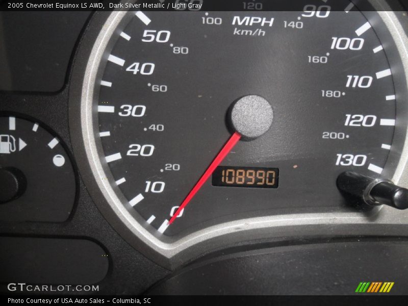 Dark Silver Metallic / Light Gray 2005 Chevrolet Equinox LS AWD