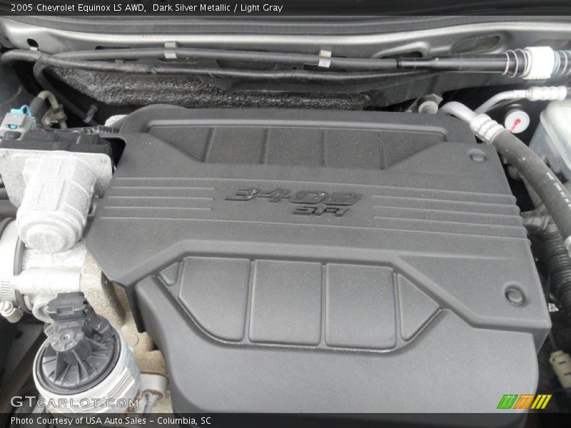 Dark Silver Metallic / Light Gray 2005 Chevrolet Equinox LS AWD