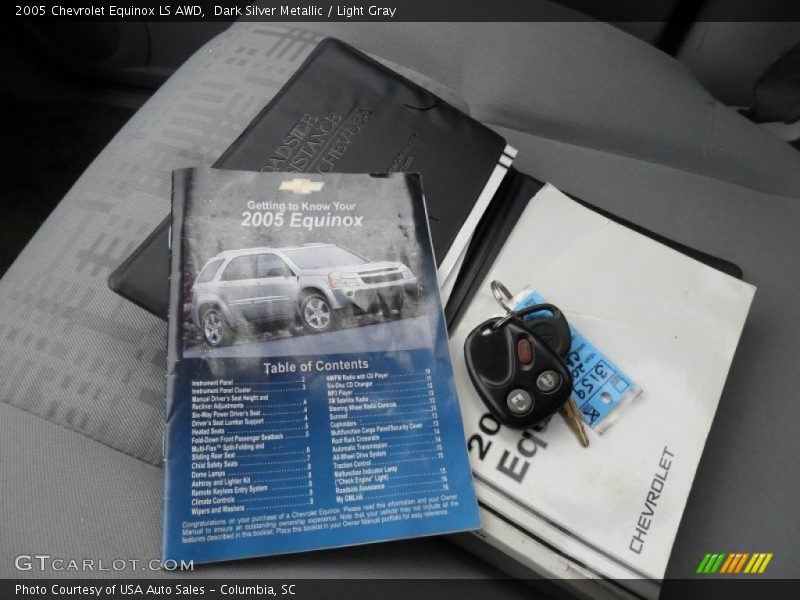 Dark Silver Metallic / Light Gray 2005 Chevrolet Equinox LS AWD