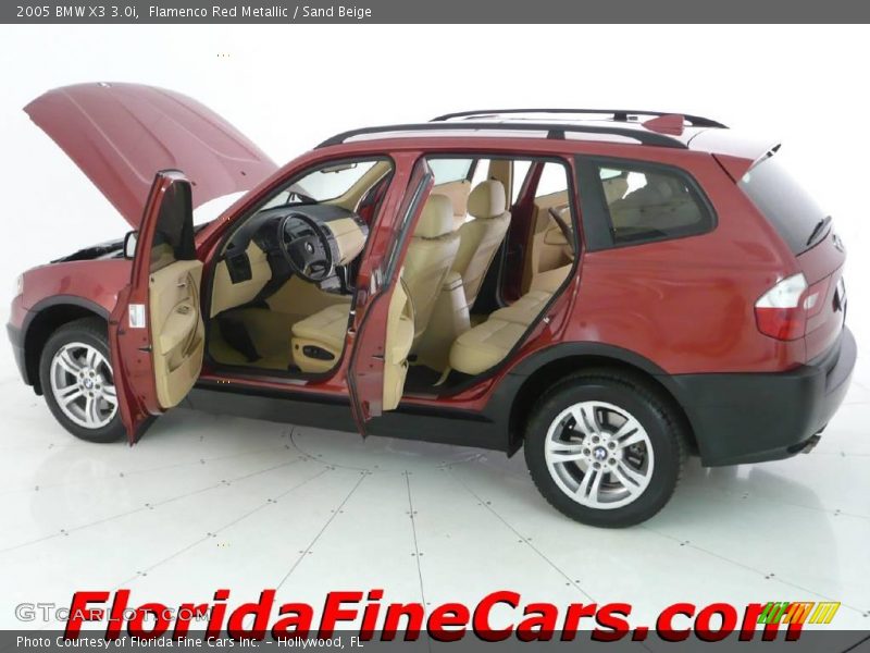 Flamenco Red Metallic / Sand Beige 2005 BMW X3 3.0i