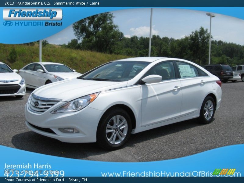 Shimmering White / Camel 2013 Hyundai Sonata GLS