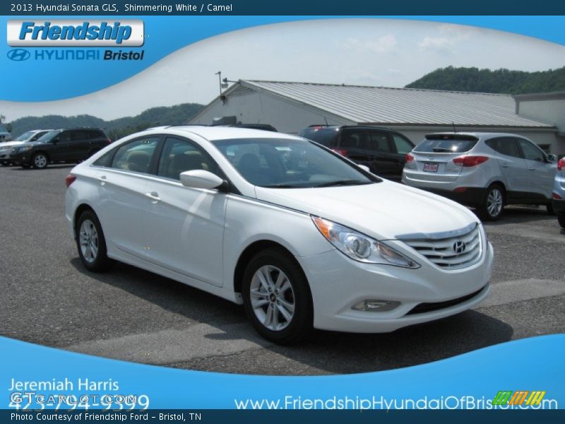 Shimmering White / Camel 2013 Hyundai Sonata GLS