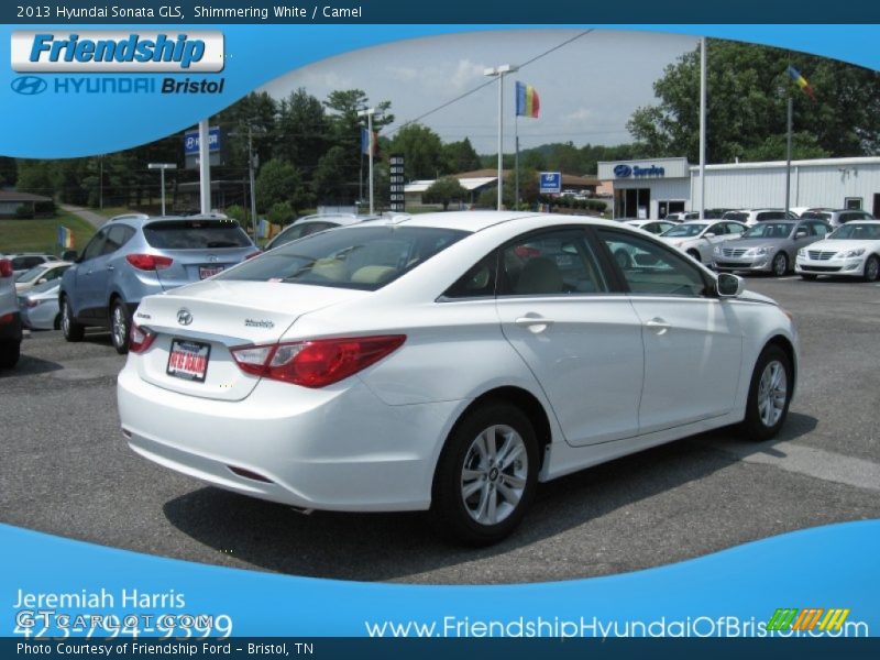 Shimmering White / Camel 2013 Hyundai Sonata GLS