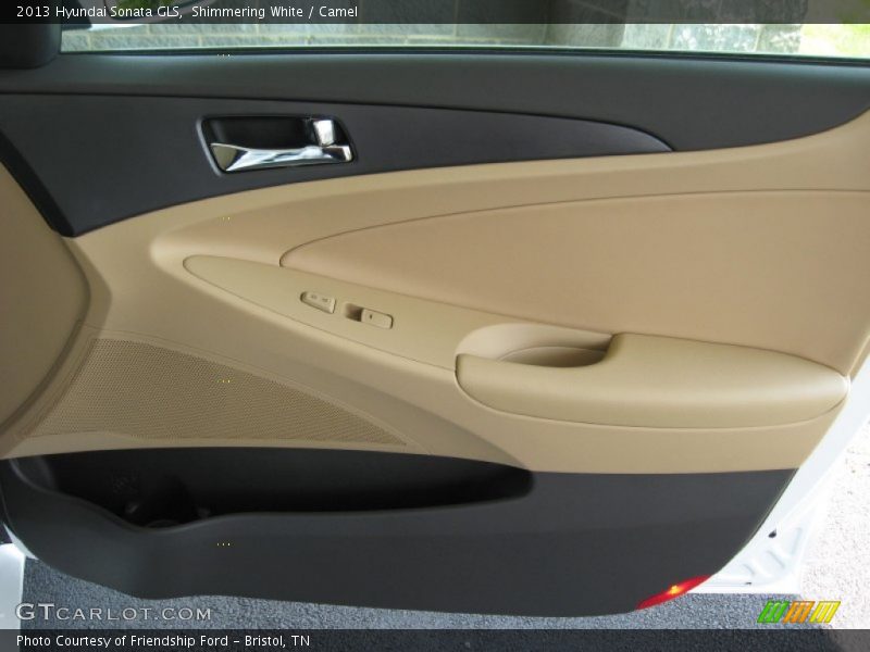 Shimmering White / Camel 2013 Hyundai Sonata GLS