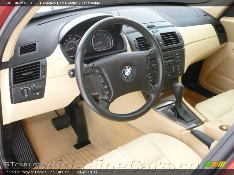 Flamenco Red Metallic / Sand Beige 2005 BMW X3 3.0i
