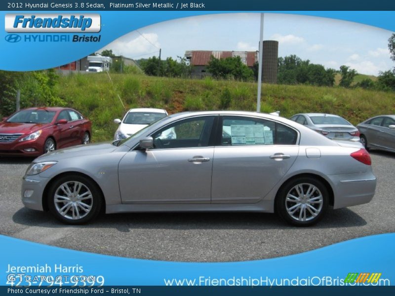 Platinum Silver Metallic / Jet Black 2012 Hyundai Genesis 3.8 Sedan