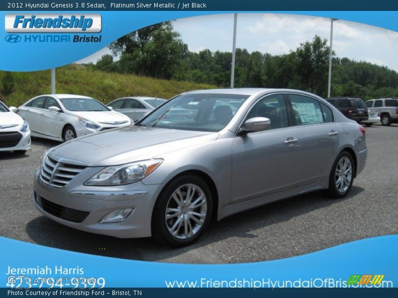 Platinum Silver Metallic / Jet Black 2012 Hyundai Genesis 3.8 Sedan