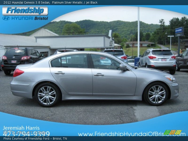 Platinum Silver Metallic / Jet Black 2012 Hyundai Genesis 3.8 Sedan