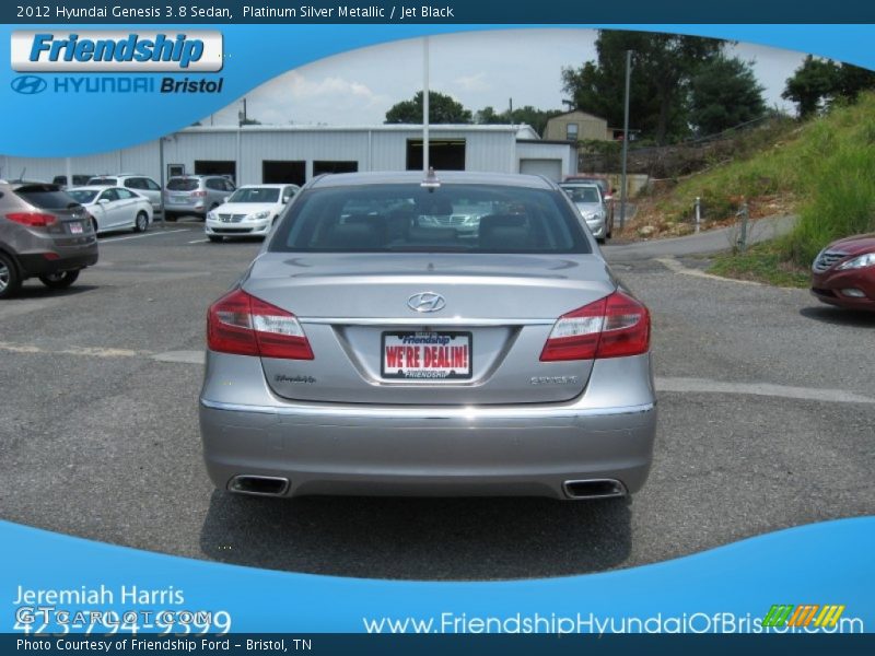 Platinum Silver Metallic / Jet Black 2012 Hyundai Genesis 3.8 Sedan