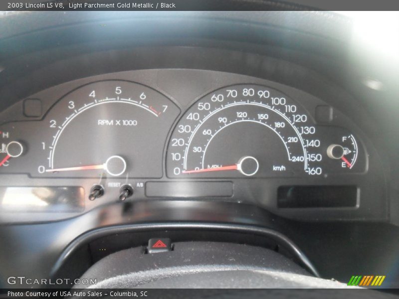 Light Parchment Gold Metallic / Black 2003 Lincoln LS V8