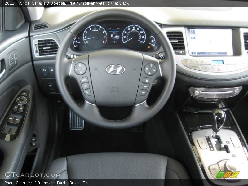 Platinum Silver Metallic / Jet Black 2012 Hyundai Genesis 3.8 Sedan