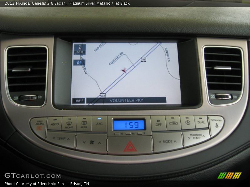Platinum Silver Metallic / Jet Black 2012 Hyundai Genesis 3.8 Sedan