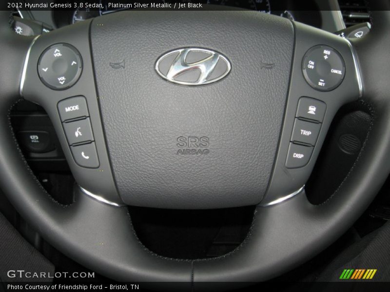 Platinum Silver Metallic / Jet Black 2012 Hyundai Genesis 3.8 Sedan