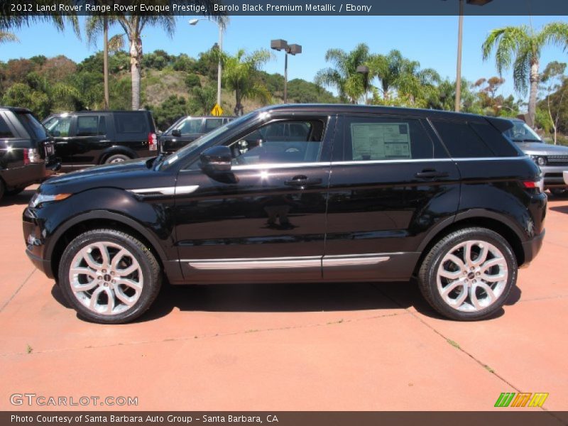 Barolo Black Premium Metallic / Ebony 2012 Land Rover Range Rover Evoque Prestige