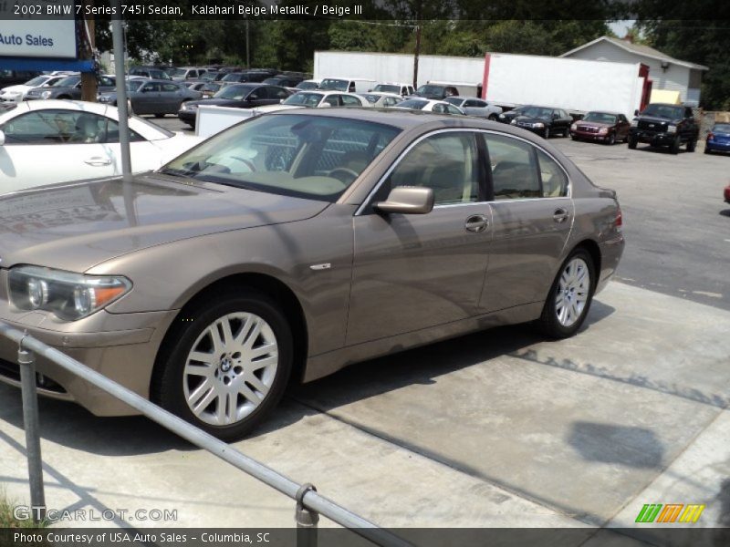 Kalahari Beige Metallic / Beige III 2002 BMW 7 Series 745i Sedan