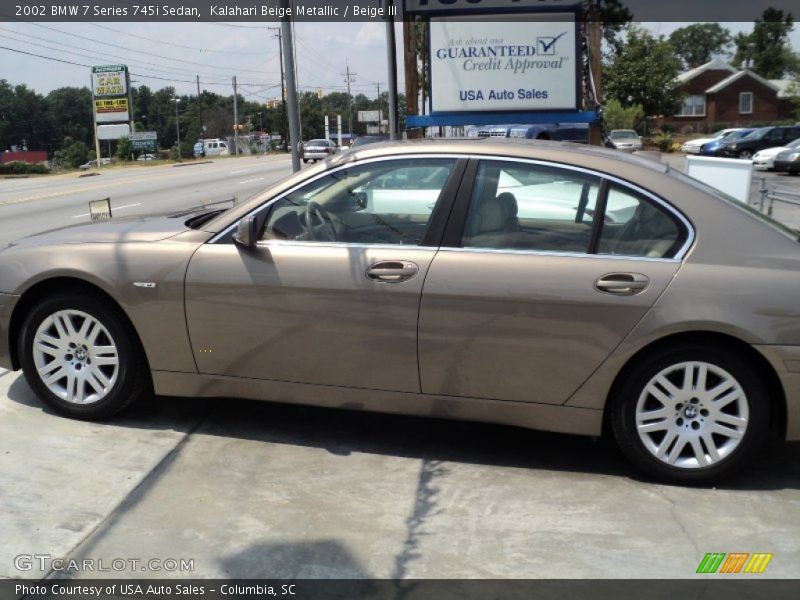 Kalahari Beige Metallic / Beige III 2002 BMW 7 Series 745i Sedan