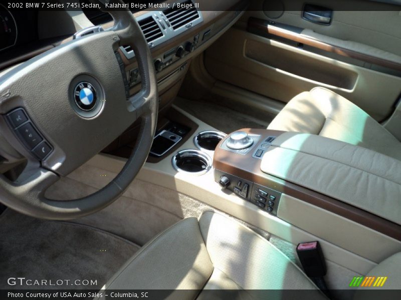 Kalahari Beige Metallic / Beige III 2002 BMW 7 Series 745i Sedan