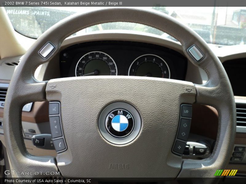 Kalahari Beige Metallic / Beige III 2002 BMW 7 Series 745i Sedan