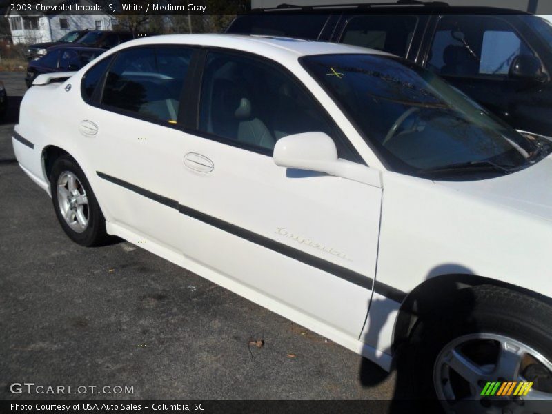 White / Medium Gray 2003 Chevrolet Impala LS